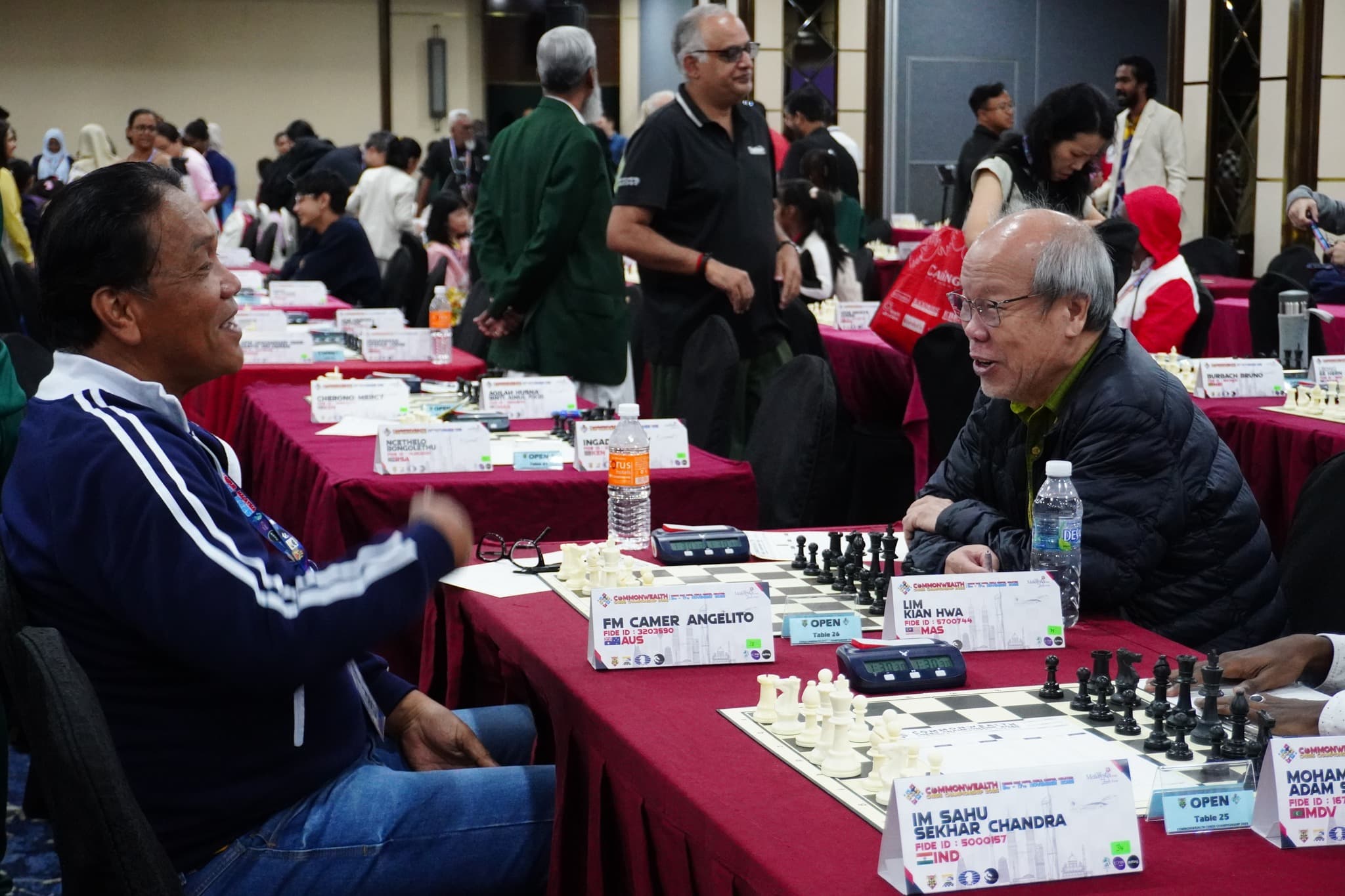 Live board broadcast at the 2025 championship