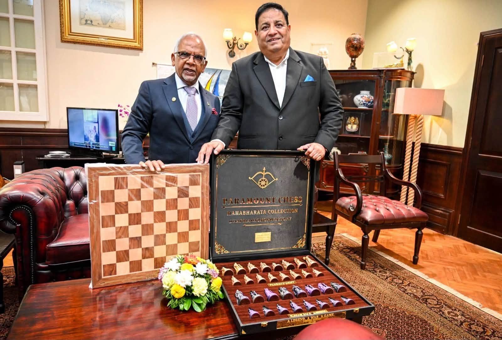 CCA Chairman Bharat Singh Chauhan meeting officials in Port Louis, Mauritius